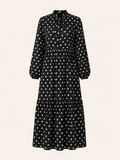 Sofia polka dot Dress Black