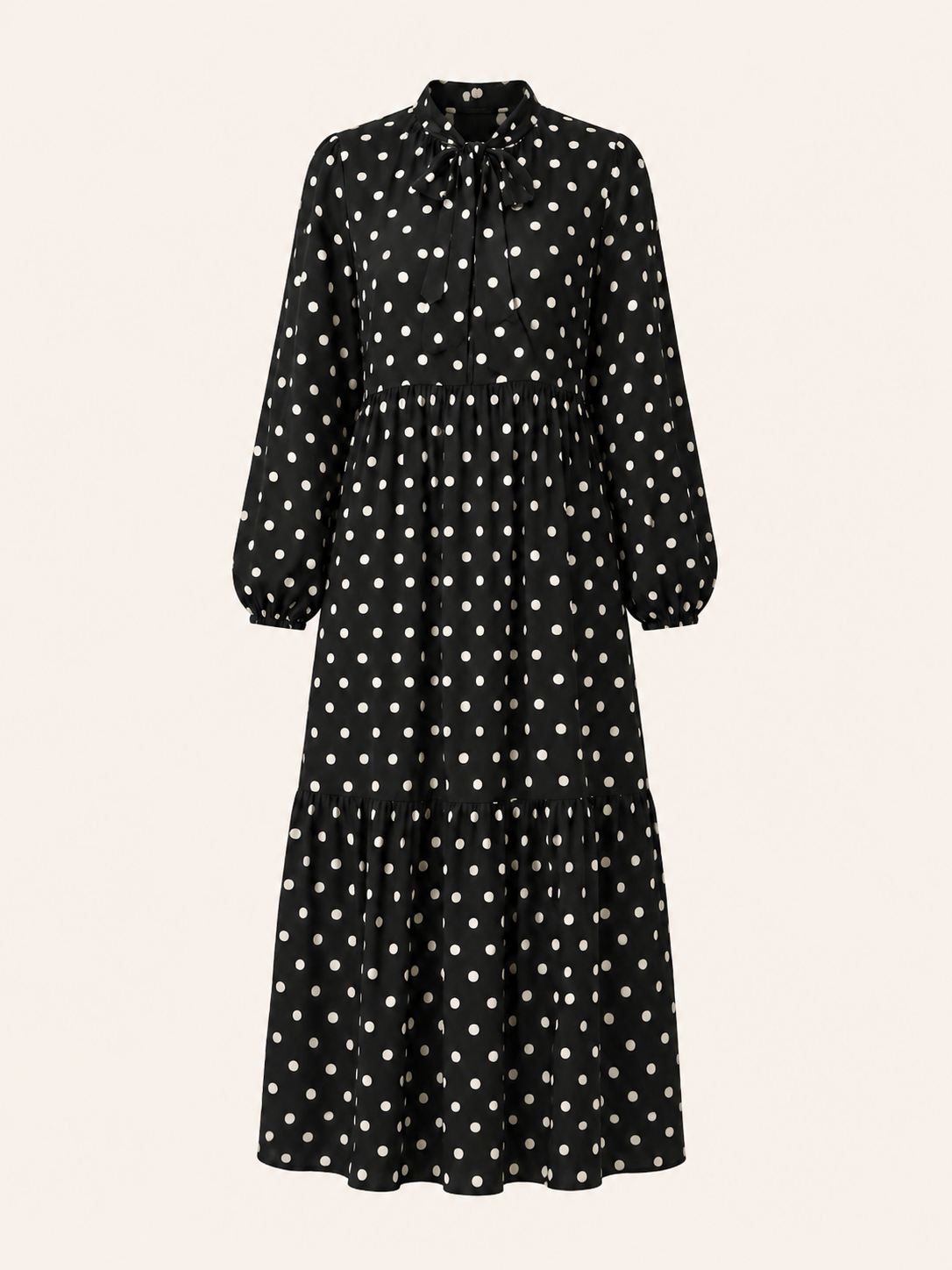 Sofia polka dot Dress Black